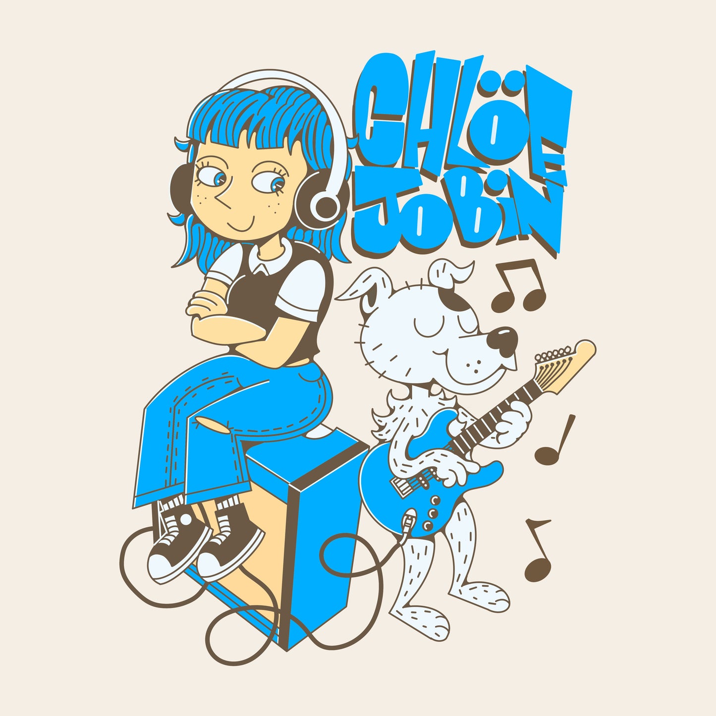 Guitar Pup T-Shirt - Ivory